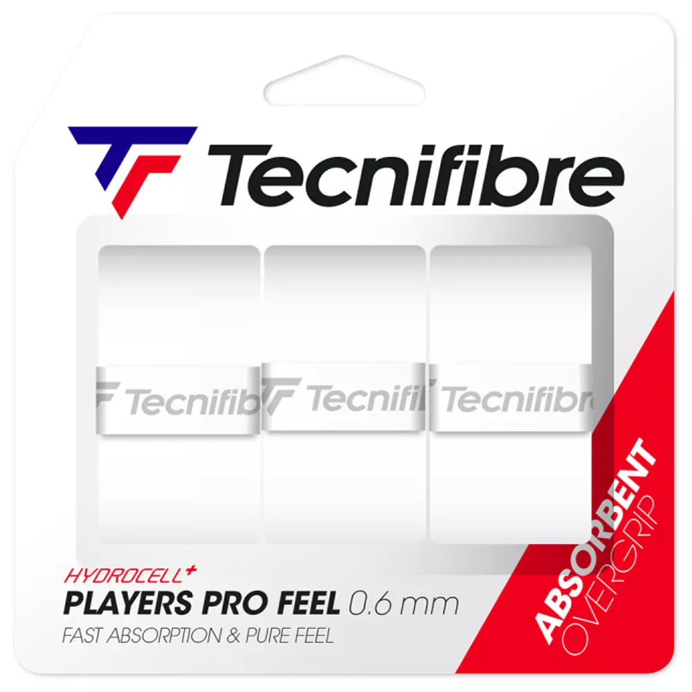 Tecnifibre Players Pro Feel Overgrip Wei&szlig; 3er-Pack
