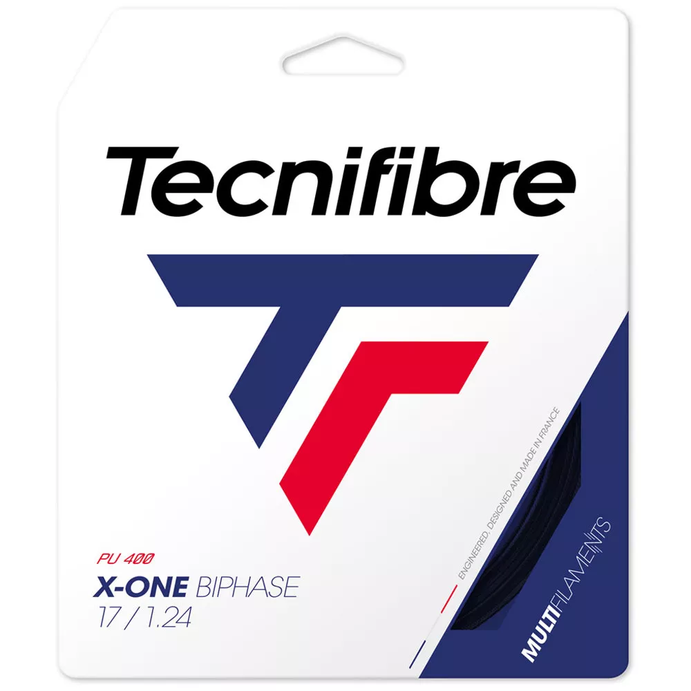 Tecnifibre X One Biphase Tennissaite Schwarz 12 m