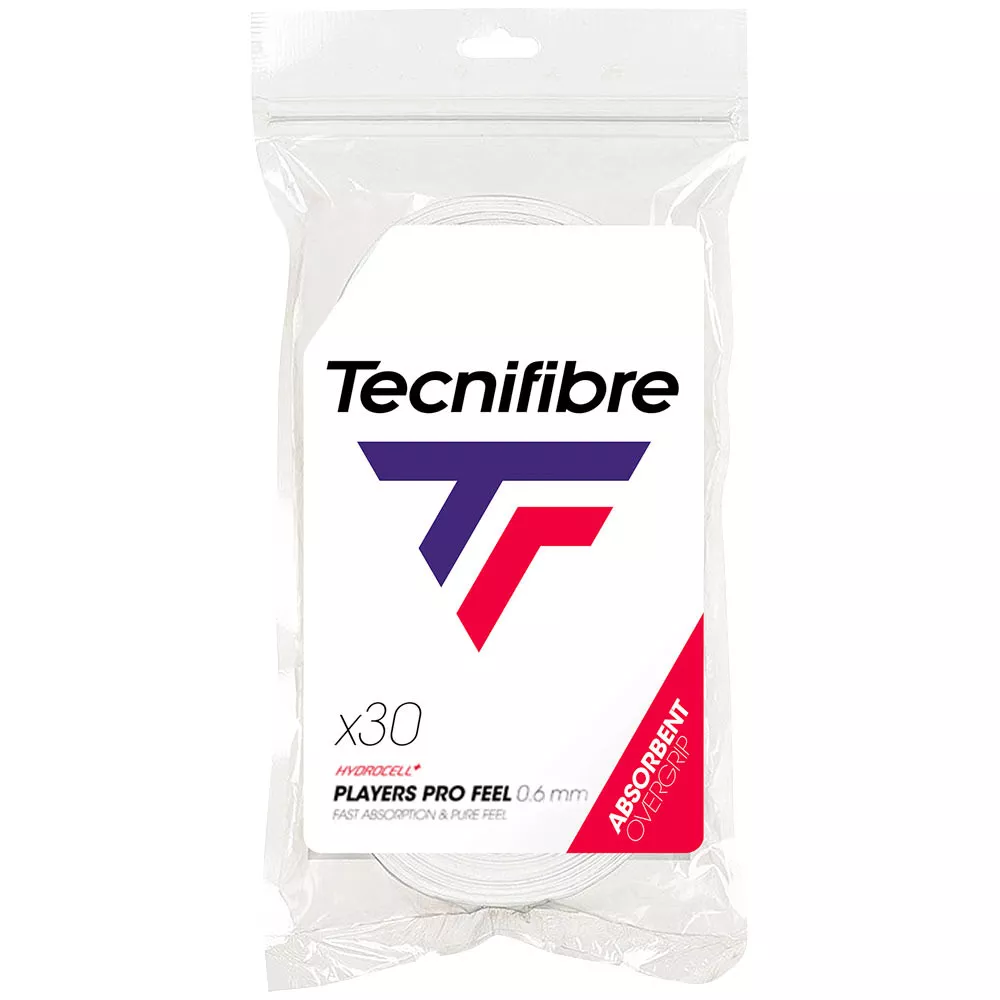 Tecnifibre Players Pro Feel Overgrip Wei&szlig; 30er-Pack