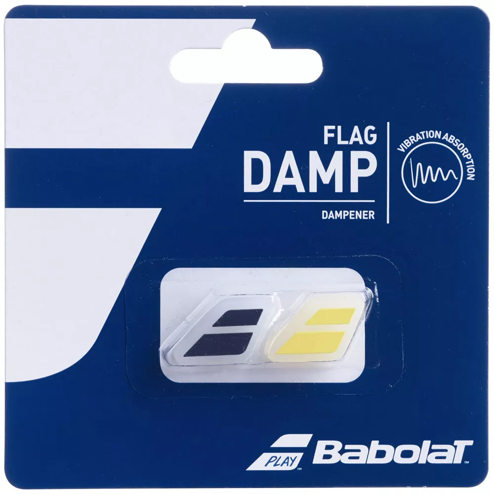 Babolat Flag Damp Vibrationsd&auml;mpfer Gelb / Schwarz 2er-Pack