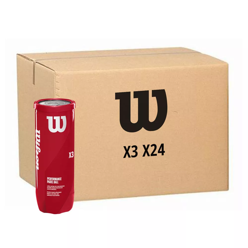 Wilson Padel X3 Padelb&auml;lle Karton (24 Dosen &agrave; 3 B&auml;lle)