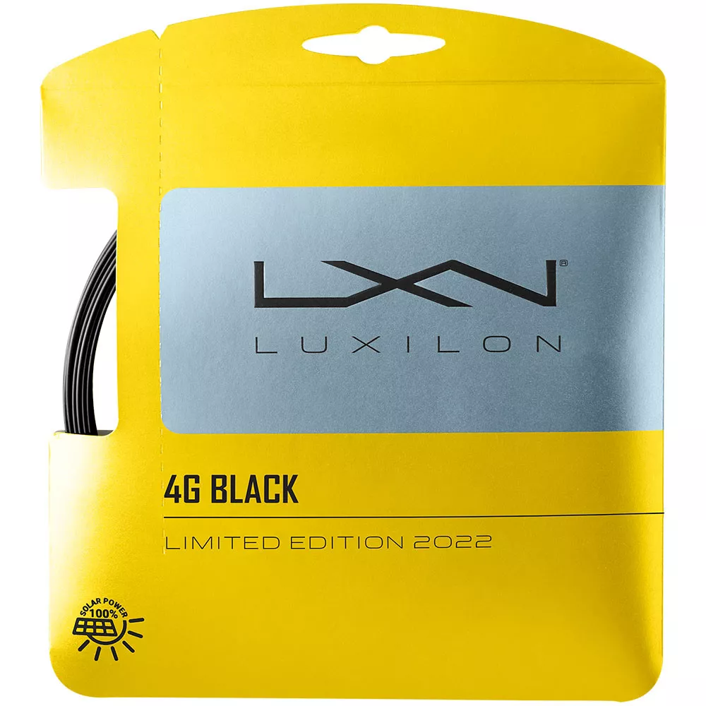 Luxilon 4G Tennissaite Schwarz 12 m