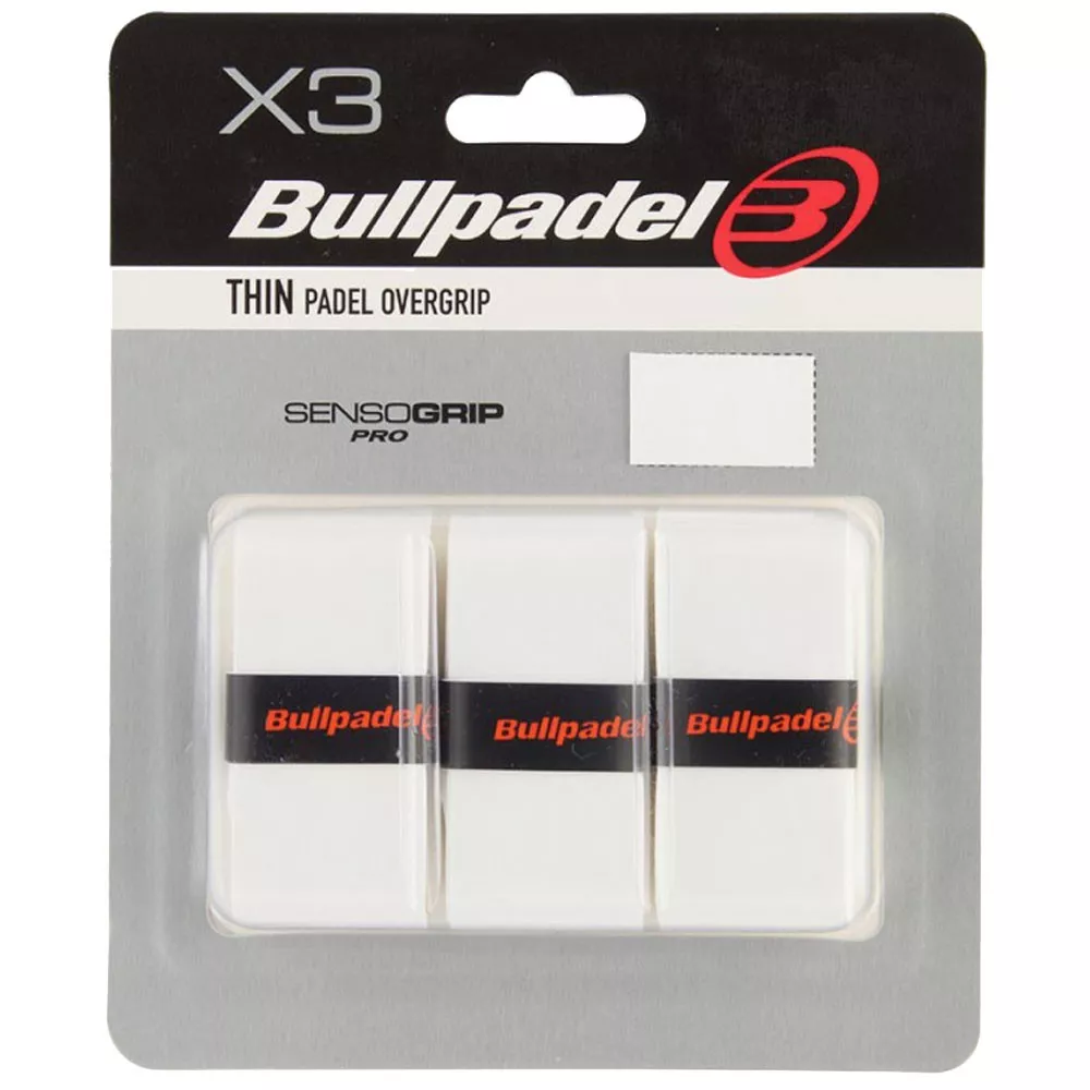 Bullpadel Thin Overgrip Wei&szlig; 3er-Pack