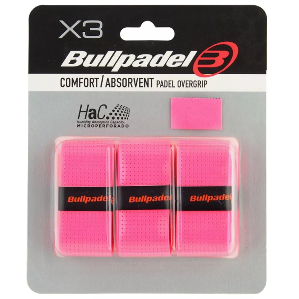 Bullpadel perforiert Overgrip Rosa 3er-Pack