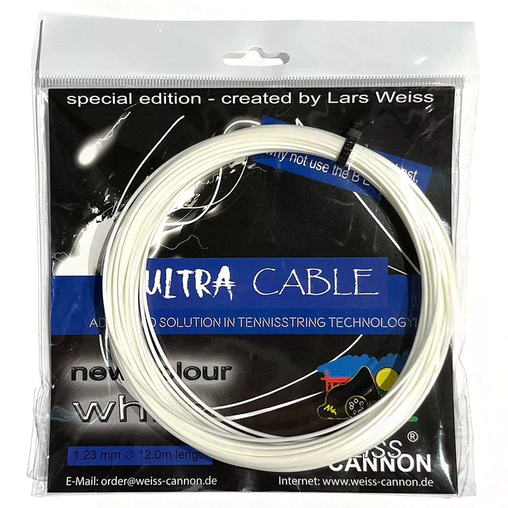 Weisscannon Ultra Cable Tennissaite Wei&szlig; 12 m
