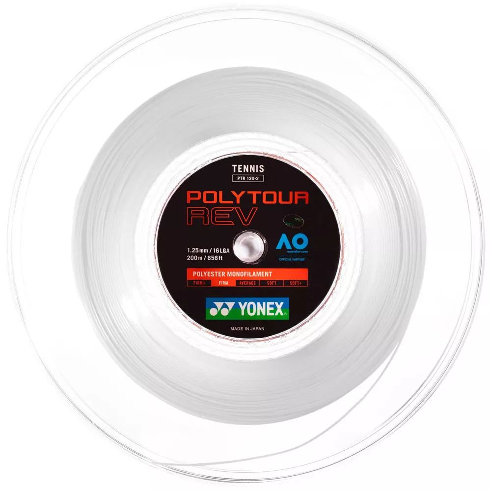 Yonex Poly Tour Rev Saitenrolle Wei&szlig; 200 m