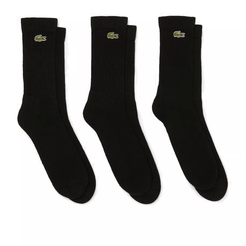 Lacoste Sport Socken Schwarz 3er-Pack