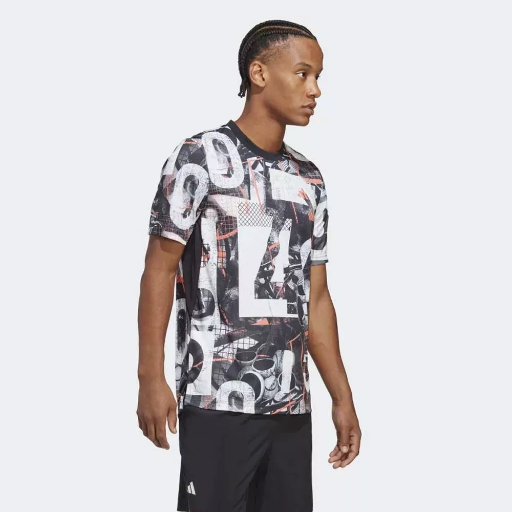 Adidas Club Graph Printed T-Shirt