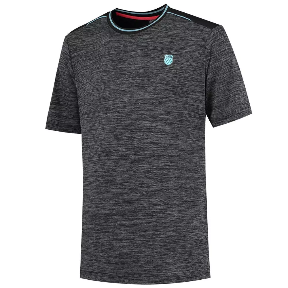 K-Swiss Hypercourt T-Shirt Melange Schwarz