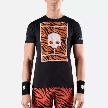 Hydrogen Tennis Court T-Shirt Schwarz / Orange
