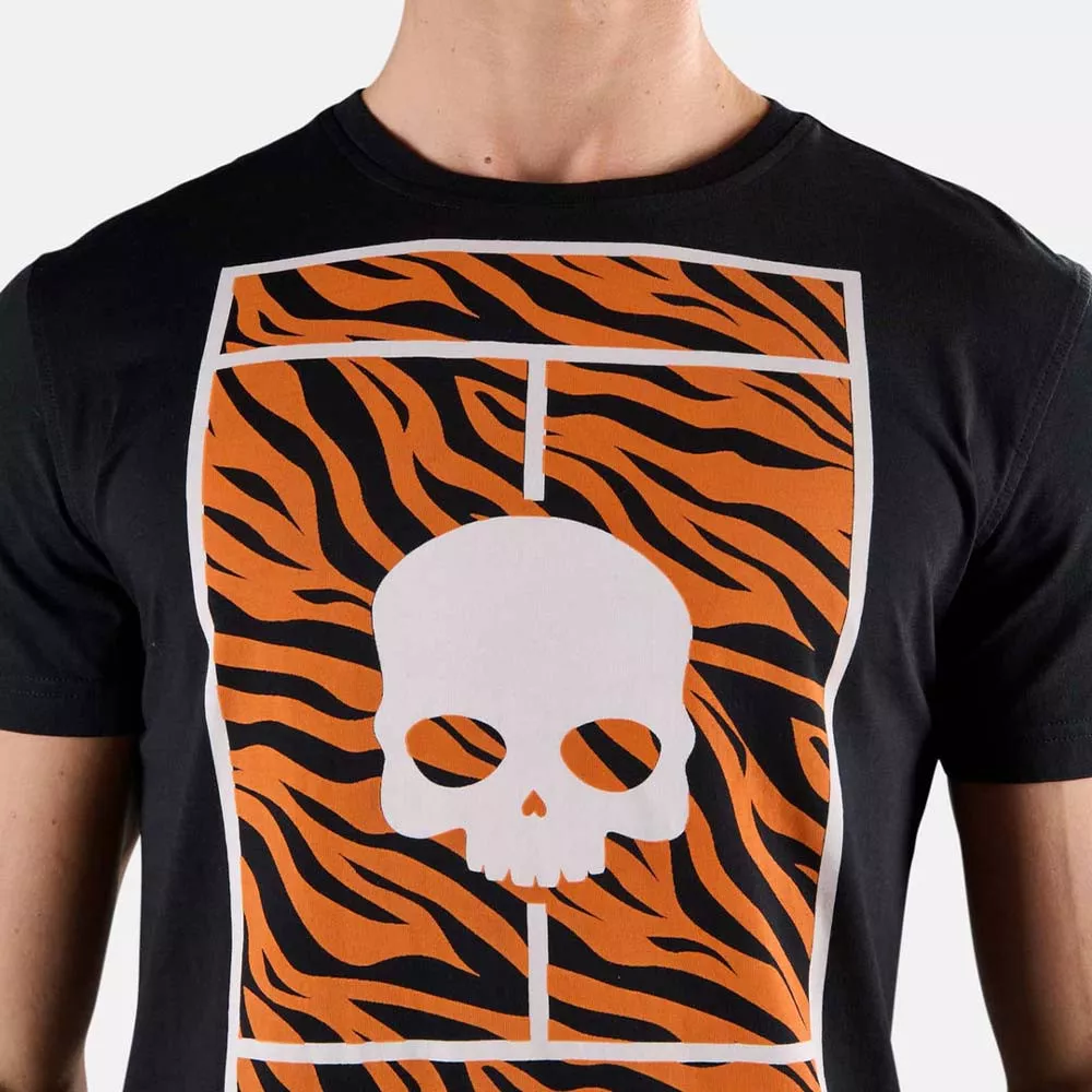 Hydrogen Tennis Court T-Shirt Schwarz / Orange