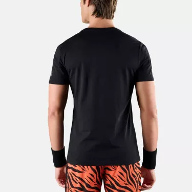 Hydrogen Tennis Court T-Shirt Schwarz / Orange