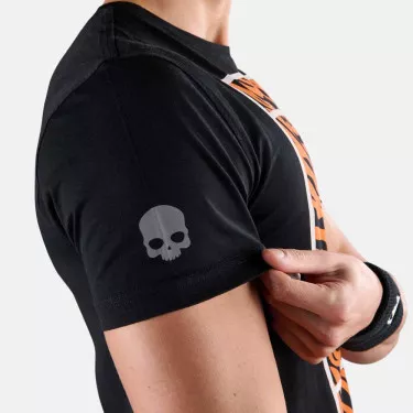 Hydrogen Tennis Court T-Shirt Schwarz / Orange