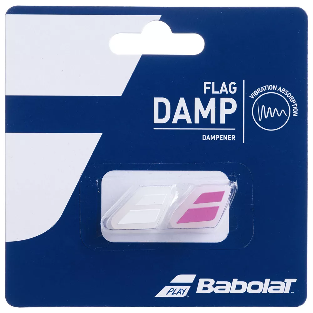 Babolat Flag Damp Vibrationsd&auml;mpfer Wei&szlig; / Rosa 2er-Pack