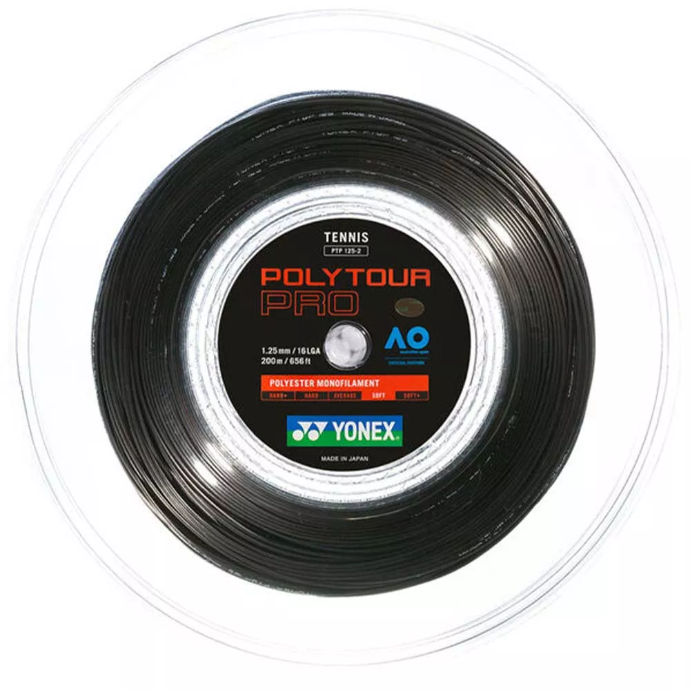 Yonex Poly Tour Pro Saitenrolle Schwarz 200 m