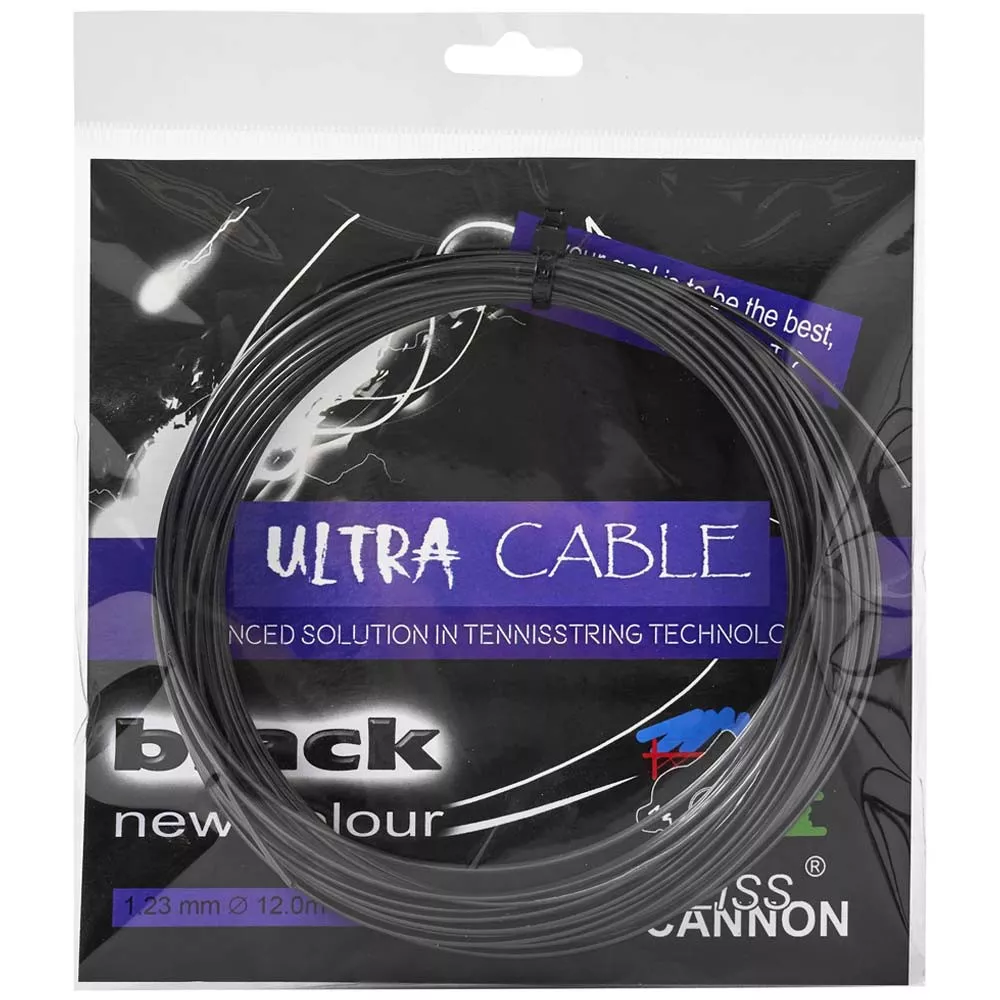 Weisscannon Ultra Cable Tennissaite Schwarz 12 m