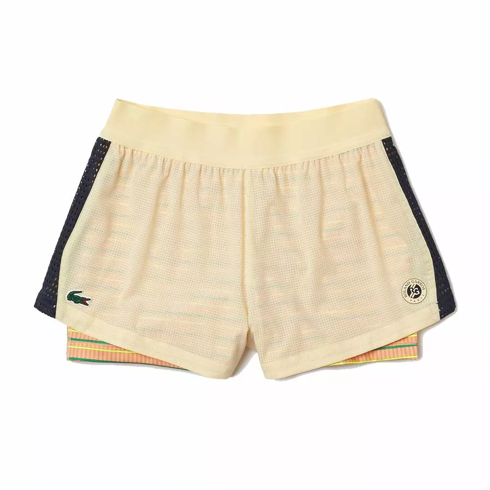 Lacoste Performance Roland Garros Short Damen Gelb