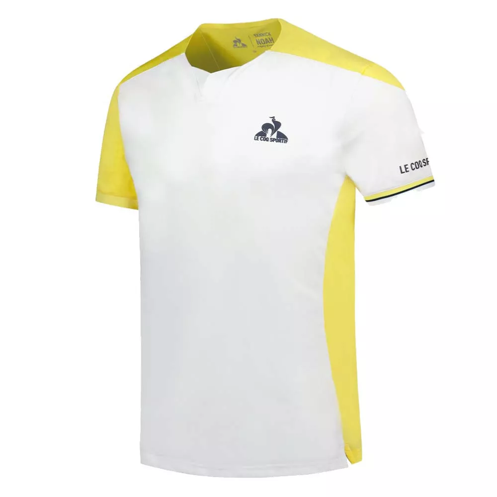 Le Coq Sportif Junior Yannick Noah Paris T-Shirt Wei&szlig; / Gelb