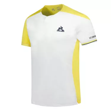 Le Coq Sportif Junior Yannick Noah Paris T-Shirt Wei&szlig; / Gelb