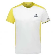 Le Coq Sportif Junior Yannick Noah Paris T-Shirt Wei&szlig; / Gelb