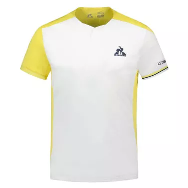 Le Coq Sportif Junior Yannick Noah Paris T-Shirt Wei&szlig; / Gelb
