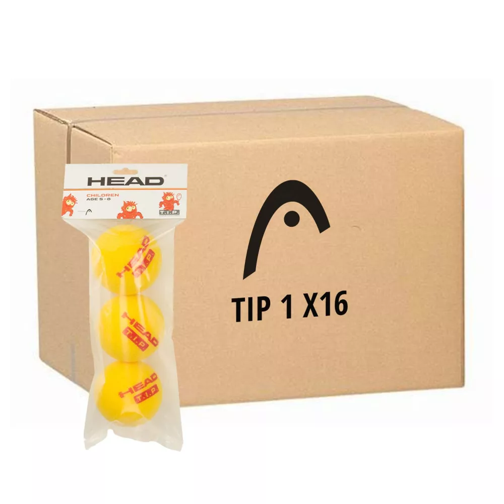 Head TIP 1 Schaumstoffb&auml;lle Karton (16 Beutel &agrave; 3 B&auml;lle)