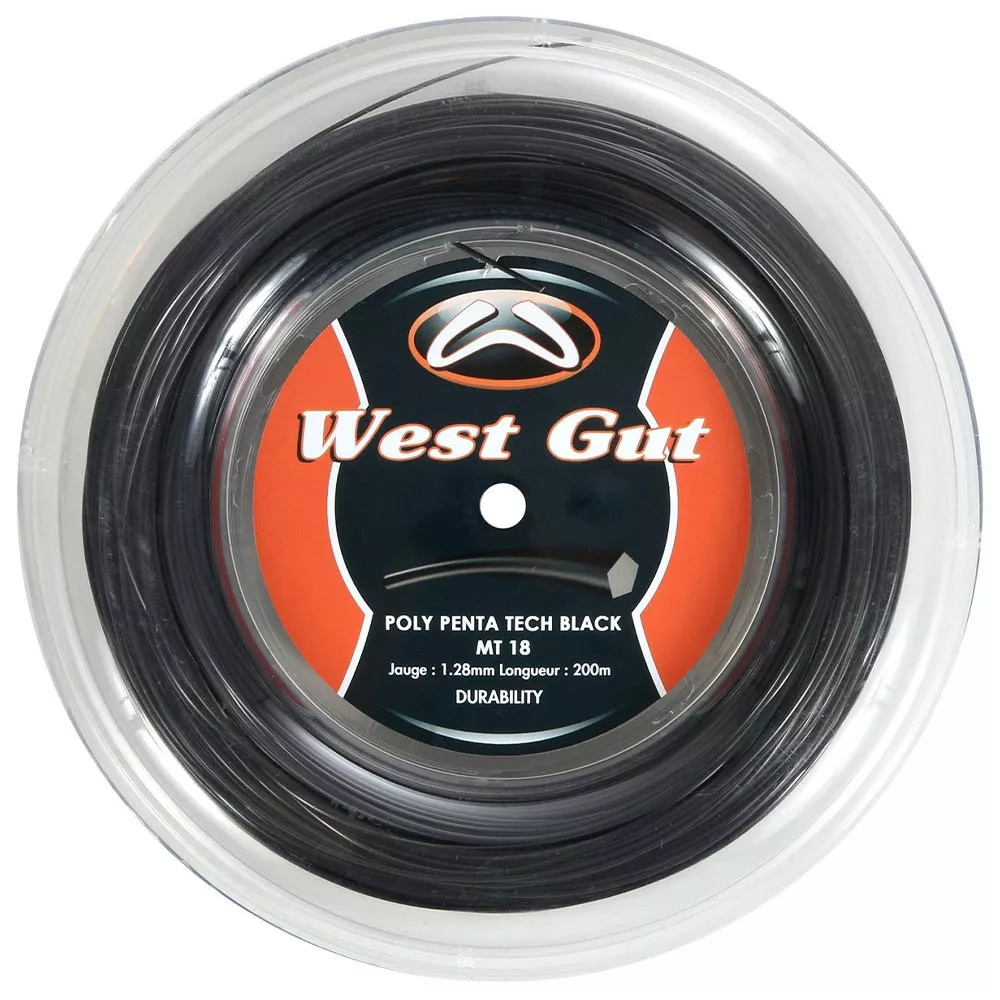 West Gut Poly Penta Black MT18 Saitenrolle 200 m