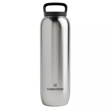 Waterdrop Thermo-Trinkflasche Grau