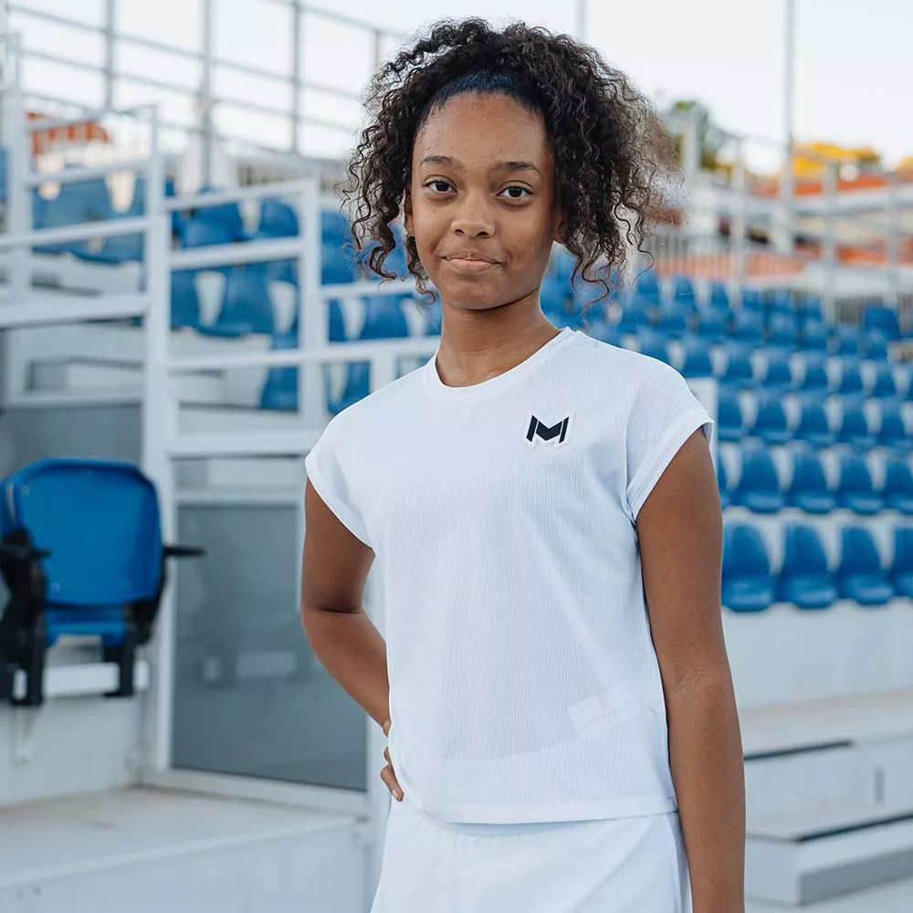 Mouratoglou Match T-Shirt M&auml;dchen Wei&szlig;