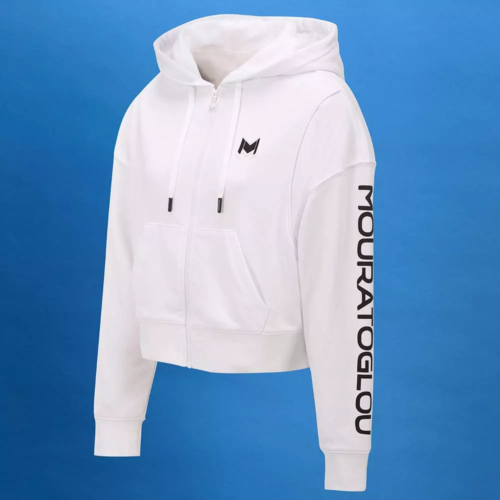 Mouratoglou Kapuzenjacke Damen Wei&szlig;