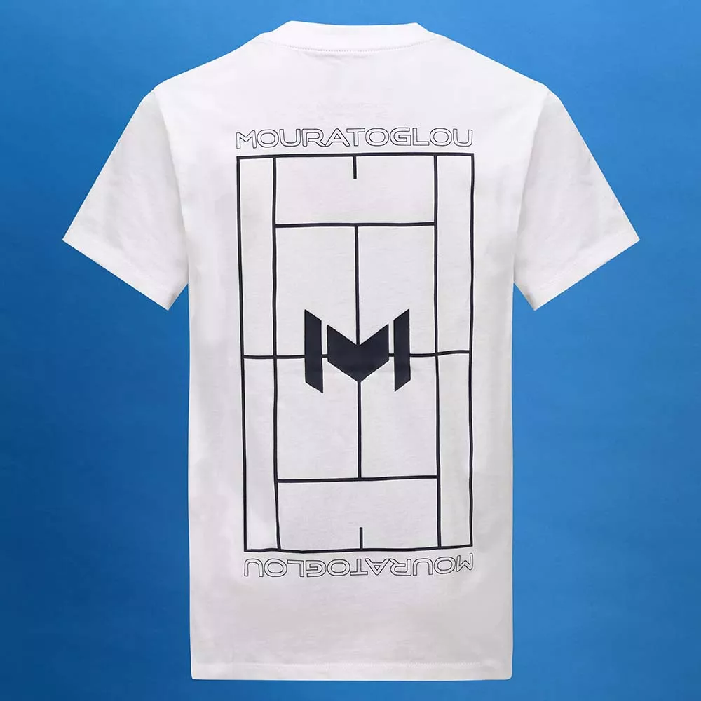 Mouratoglou Graphic T-Shirt Jungen Wei&szlig;