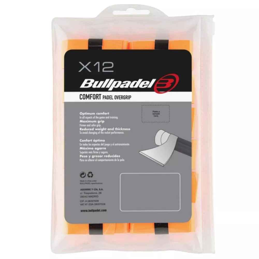 Bullpadel Comfort Overgrip Orange 12er-Pack