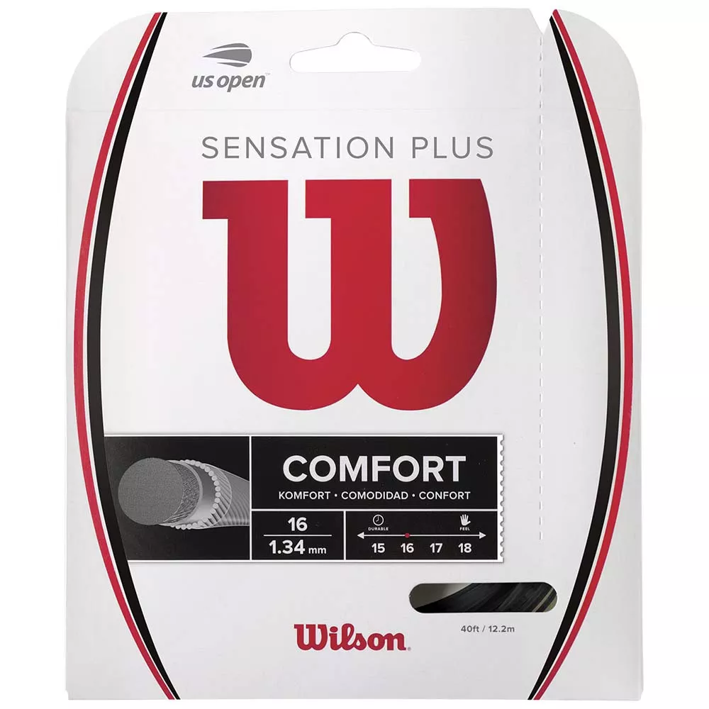Wilson Sensation Plus Tennissaite Schwarz 12 m