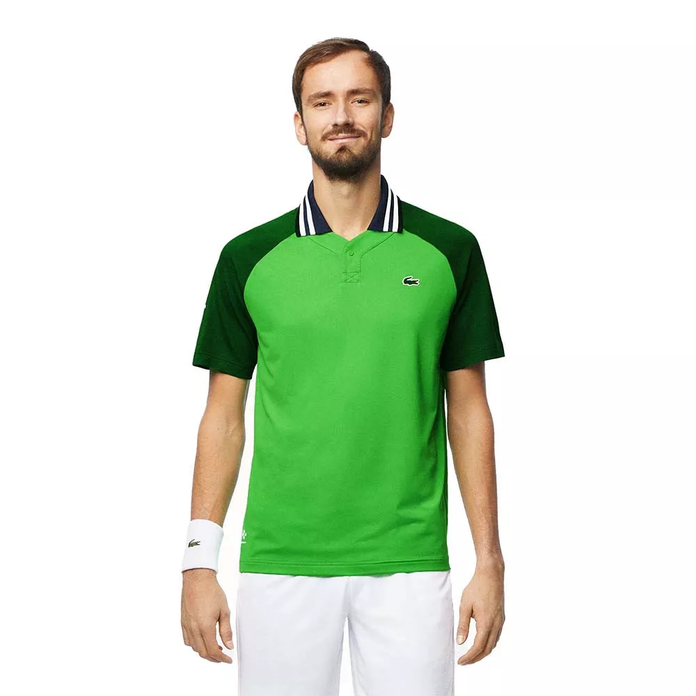 Lacoste Tennis Melbourne Daniil Medwedew Poloshirt Gr&uuml;n