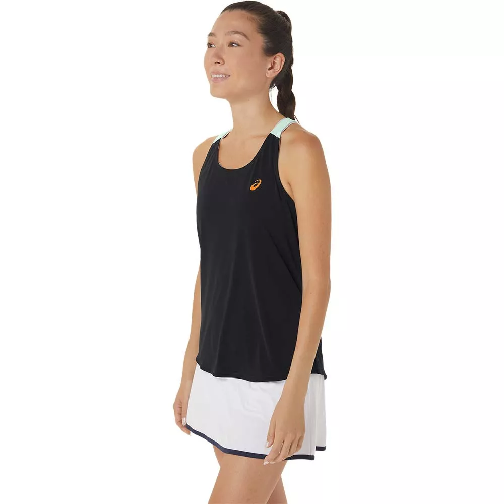 Asics Court Tank Top Schwarz / Gr&uuml;n