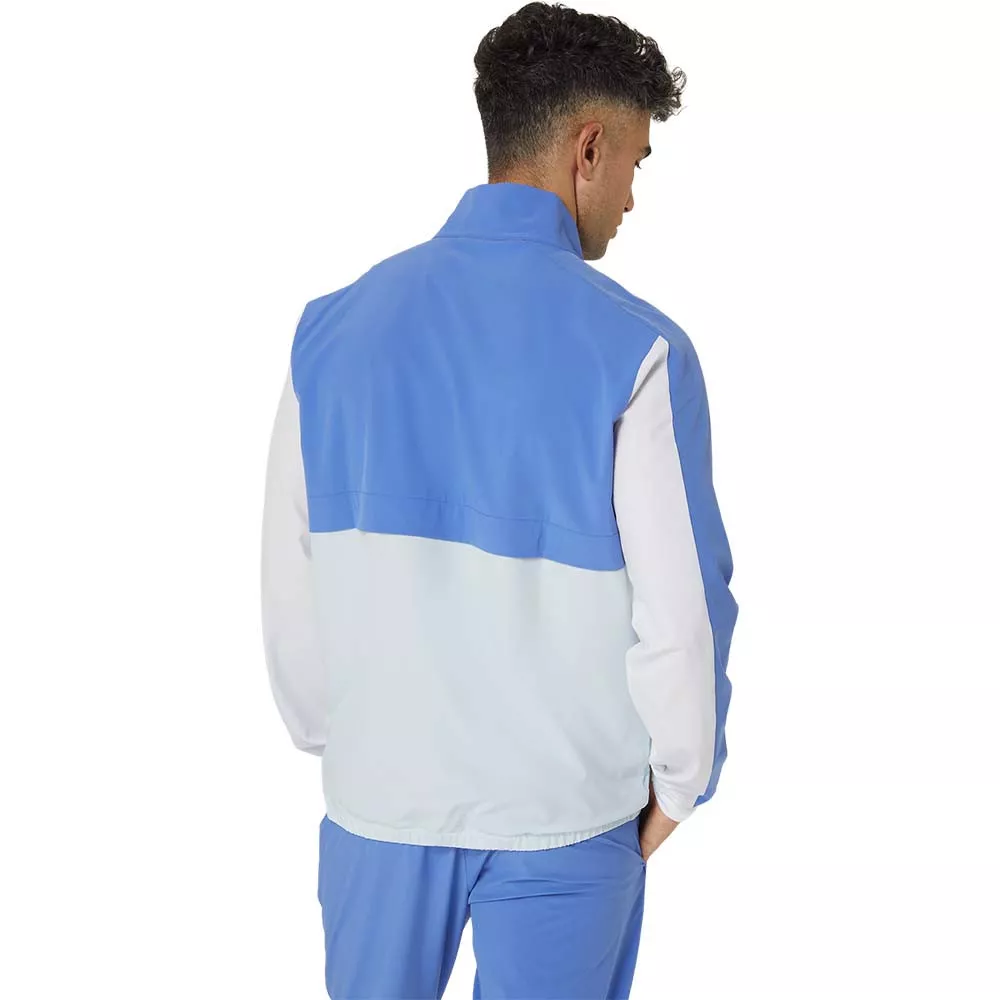 Asics Match Jacke Blau / Wei&szlig;