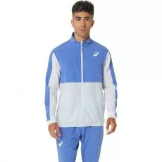 Asics Match Jacke Blau / Wei&szlig;