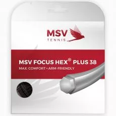 MSV Focus Hex Plus 38 Tennissaite Schwarz 12 m