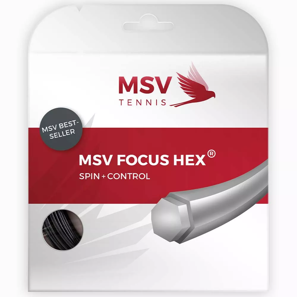 MSV Focus Hex Tennissaite Schwarz 12 m