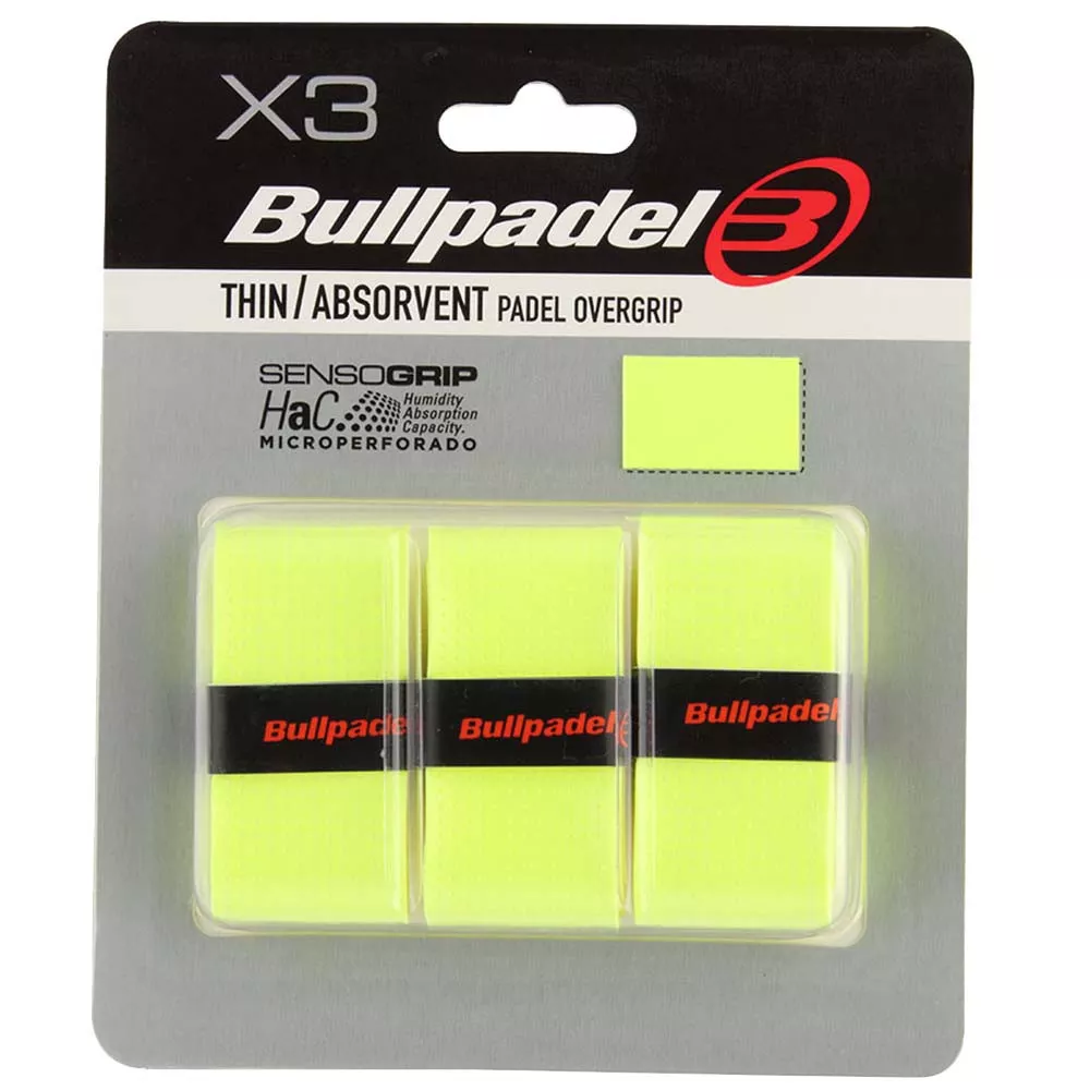 Bullpadel perforiert Overgrip Gelb 3er-Pack
