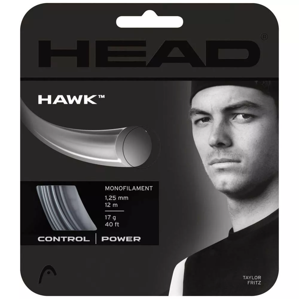 Head Hawk Tennissaite Grau 12 m