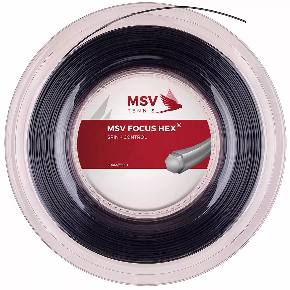 MSV Focus Hex Saitenrolle Schwarz 200 m