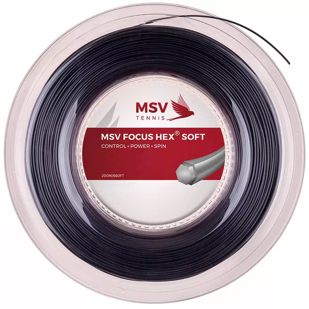 MSV Focus HEX SOFT Saitenrolle Schwarz 200 m