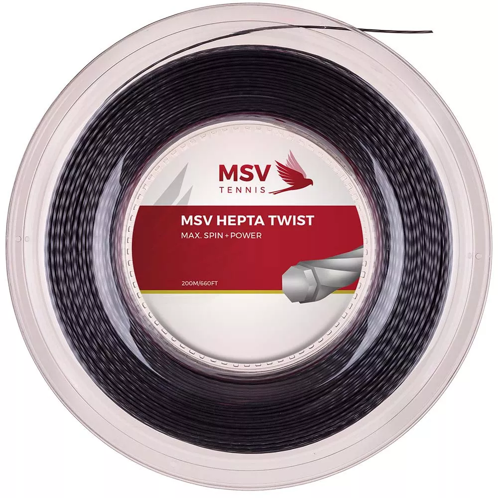 MSV Hepta Twist Saitenrolle Schwarz 200 m