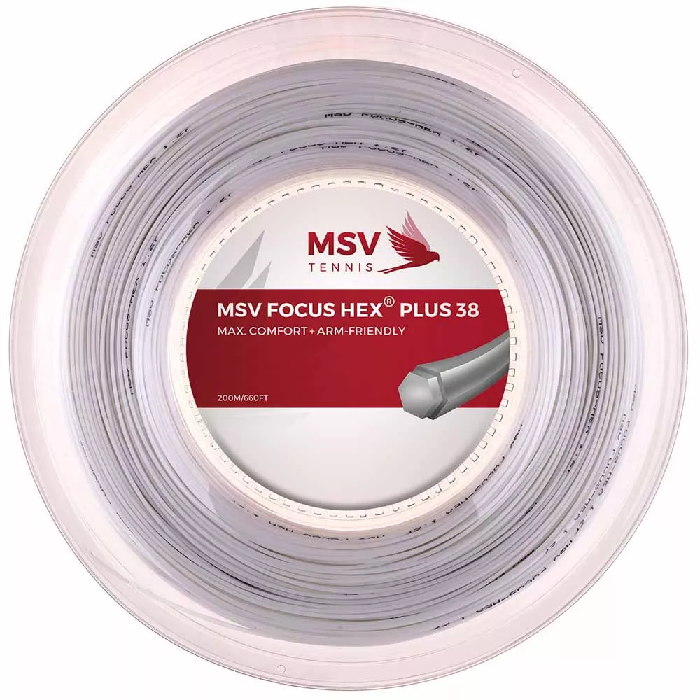 MSV Focus Hex Plus 38 Saitenrolle Wei&szlig; 200 m
