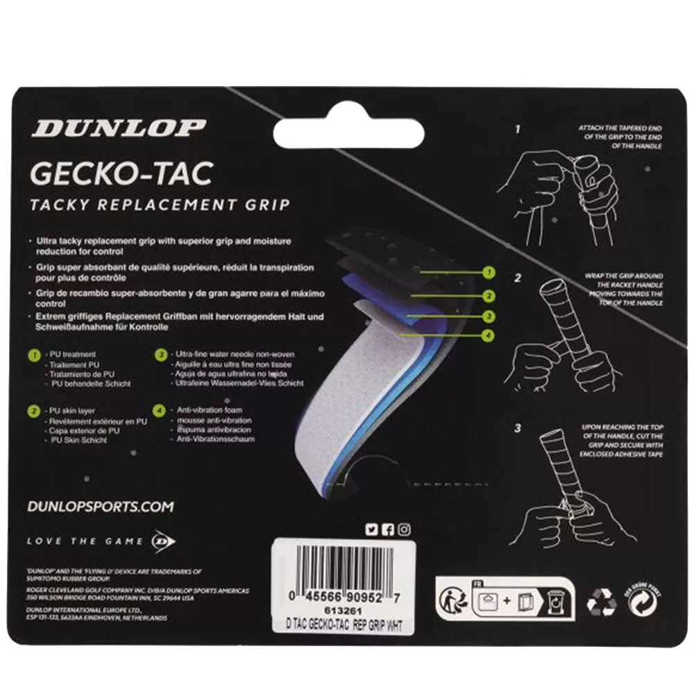 Dunlop Gecko-Tac Basisgriffband Wei&szlig;