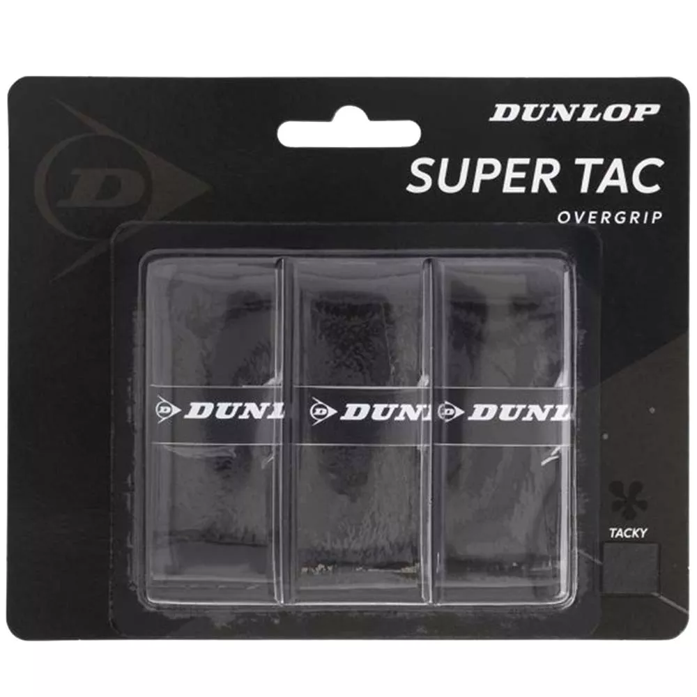 Dunlop Super Tac Overgrip Schwarz 3er-Pack