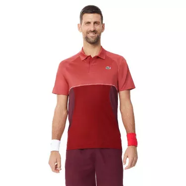 Lacoste Tennis x Novak Djokovic Paris Poloshirt Rot