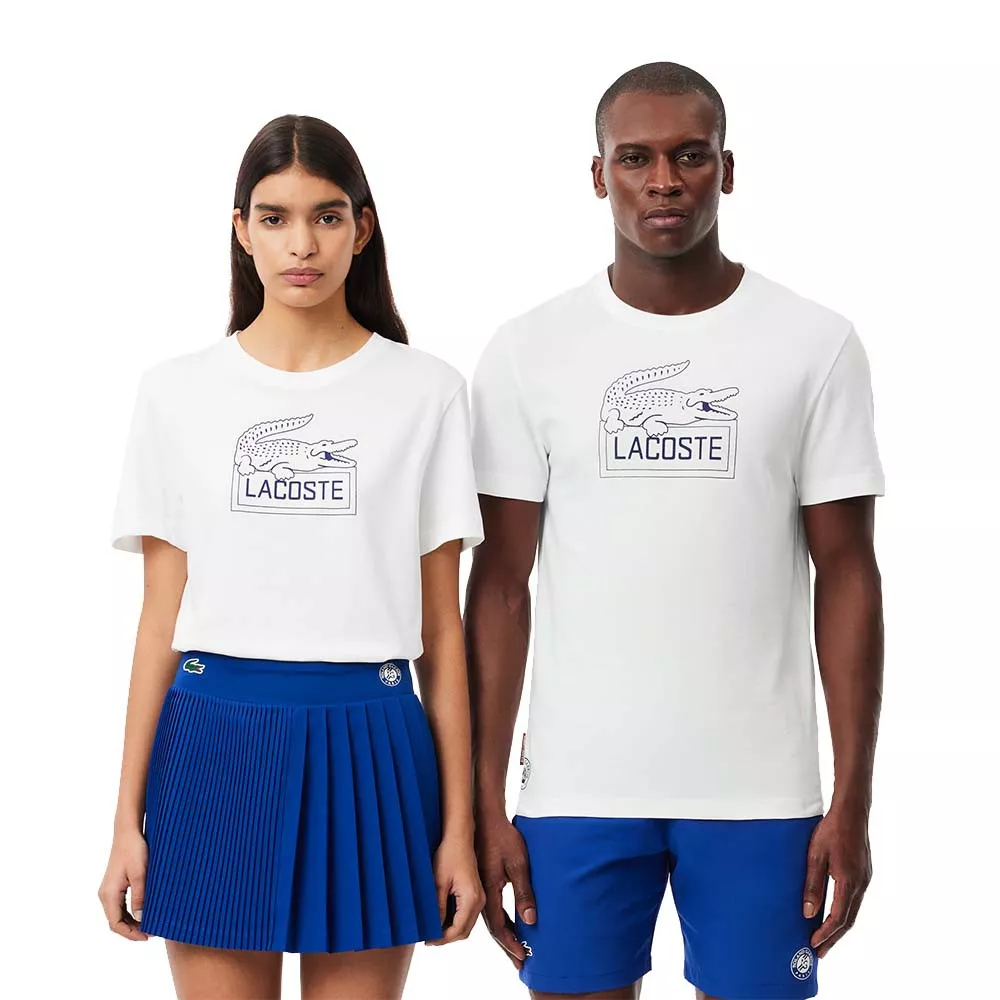 Lacoste Sport Roland Garros Unisex T-Shirt Wei&szlig;