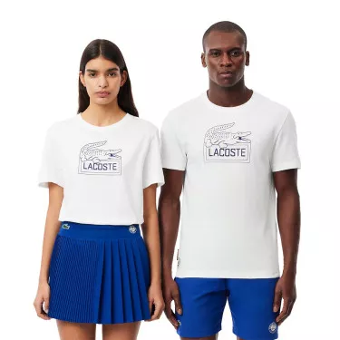 Lacoste Sport Roland Garros Unisex T-Shirt Wei&szlig;